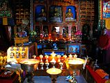 24 Trugo Gompa Main Altar Has Statues Of Buddhas Of The Three Times Dipamkara, Shakyamuni And Maitreya The main altar of Trugo Gompa contains images of the Buddhas of the Three Times, Dipamkara (past), Shakyamuni (present) and Maitreya (future).